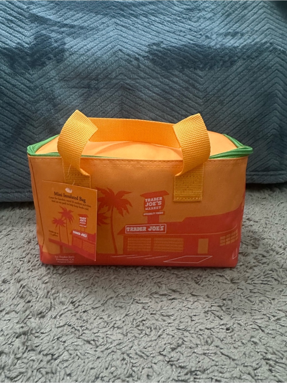Trader Joe's Orange Mini Insulated Lunch Bag